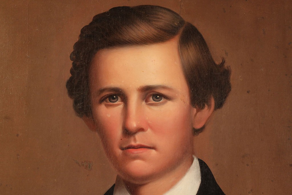 Lot 28: Alabama portrait, oil on canvas, 19th century