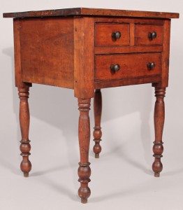 Lot 33: Rare Southern 3-drawer cherry stand, KY
