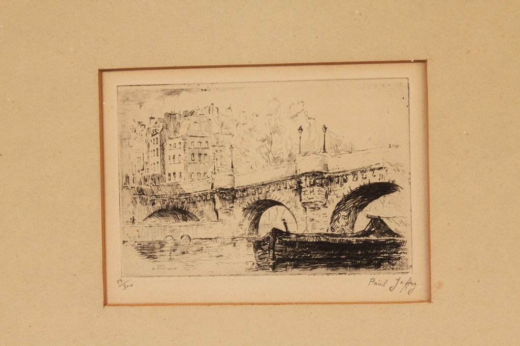 Lot 342: Paul Jeffay French Etchings, lot of 4