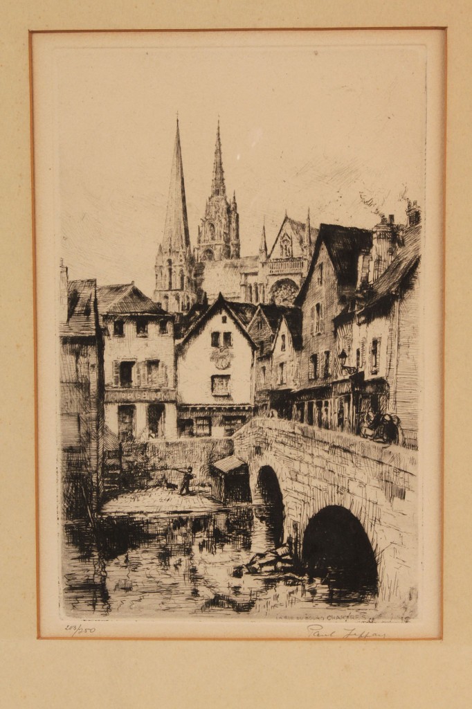 Lot 342: Paul Jeffay French Etchings, lot of 4
