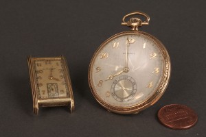 Lot 373:  14K Longines Pocket Watch & Hamilton watch