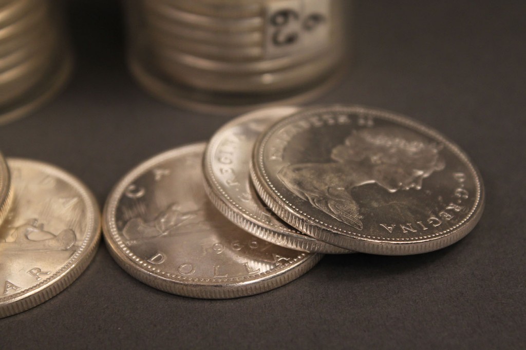 Lot 413: Lot of 66 Canadian Silver Dollars Elizabeth II