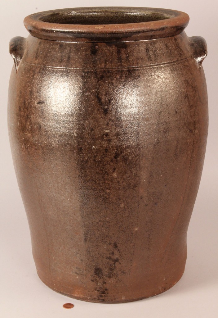 Lot 45: Large Stoneware Jar, attrib. Buncombe Co., NC