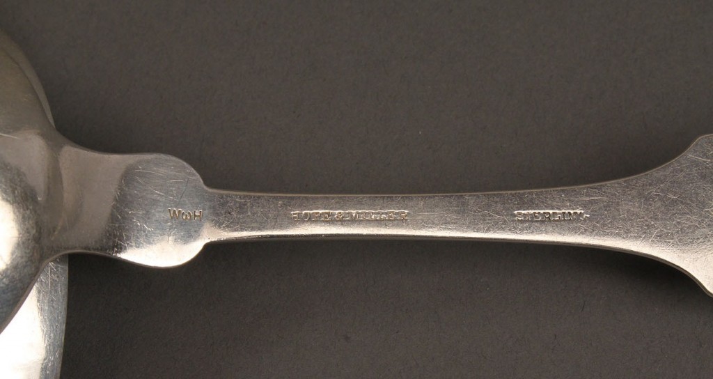 Lot 50: Hope & Miller silver tablespoons, 3 pcs.
