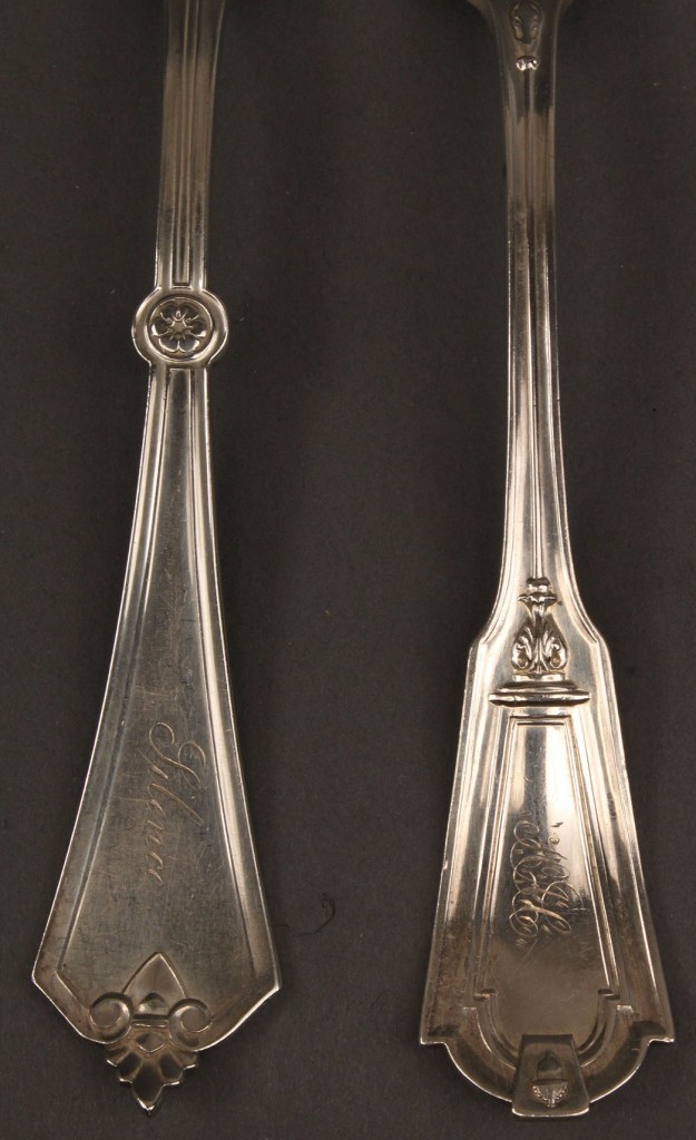 Lot 537: Lot of 11 sterling forks, 19th c. Gorham, Whiting