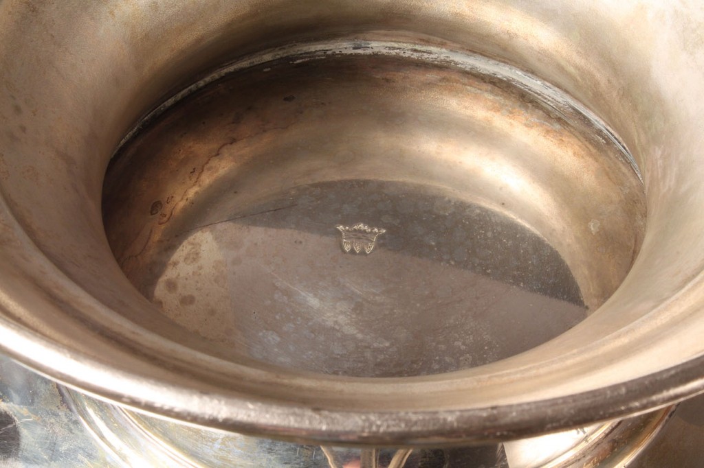 Lot 555: Large Silver on Copper Punch Bowl