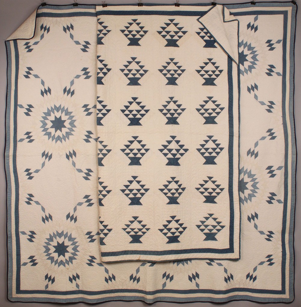 Lot 571: Lot of 2  Blue and White Quilts