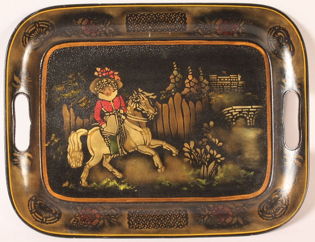 Lot 592: Lot of 4 Tole Trays