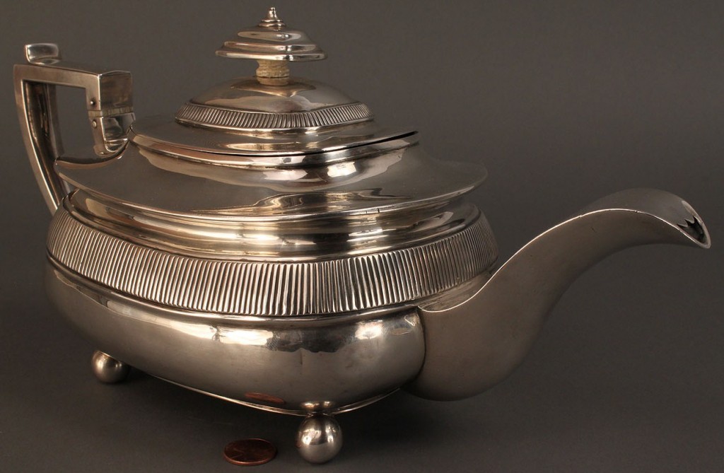 Lot 64: George III sterling Tea Pot