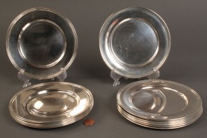 Lot 82: Lot of 12 Sterling Silver Bread & Butter Plates