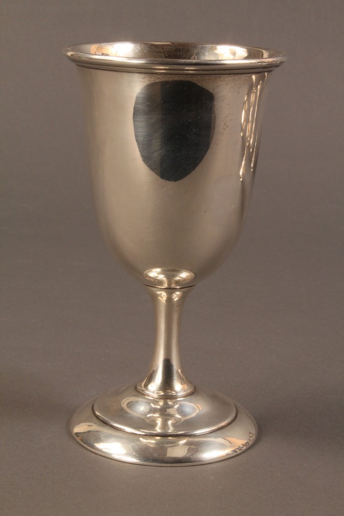 Lot 83: Set of 6 Sterling Silver Goblets, Weidlich