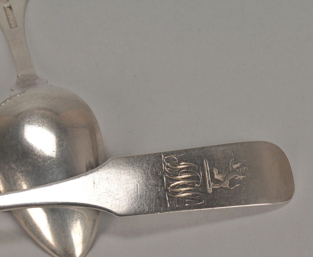 Lot 130: Ten Crested Baltimore Spoons by Monteith