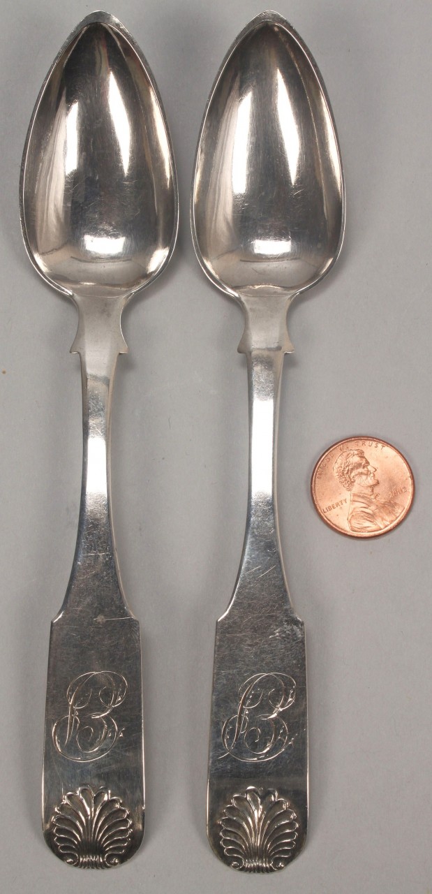 Lot 132: Two Charleston SC coin silver spoons