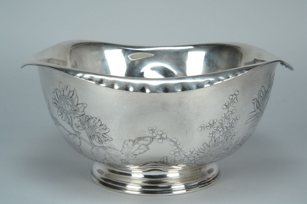 Lot 148: Whiting Japanese style sterling bowl