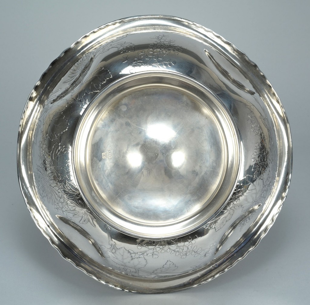 Lot 148: Whiting Japanese style sterling bowl