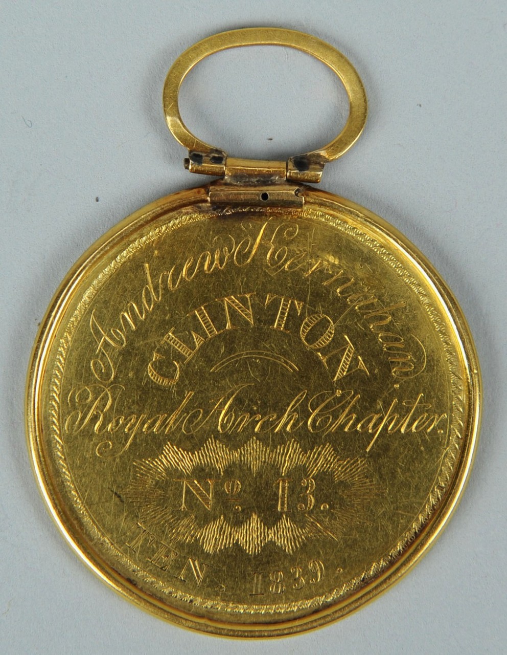 Lot 161: 1839 East Tennessee  Gold Masonic Medal
