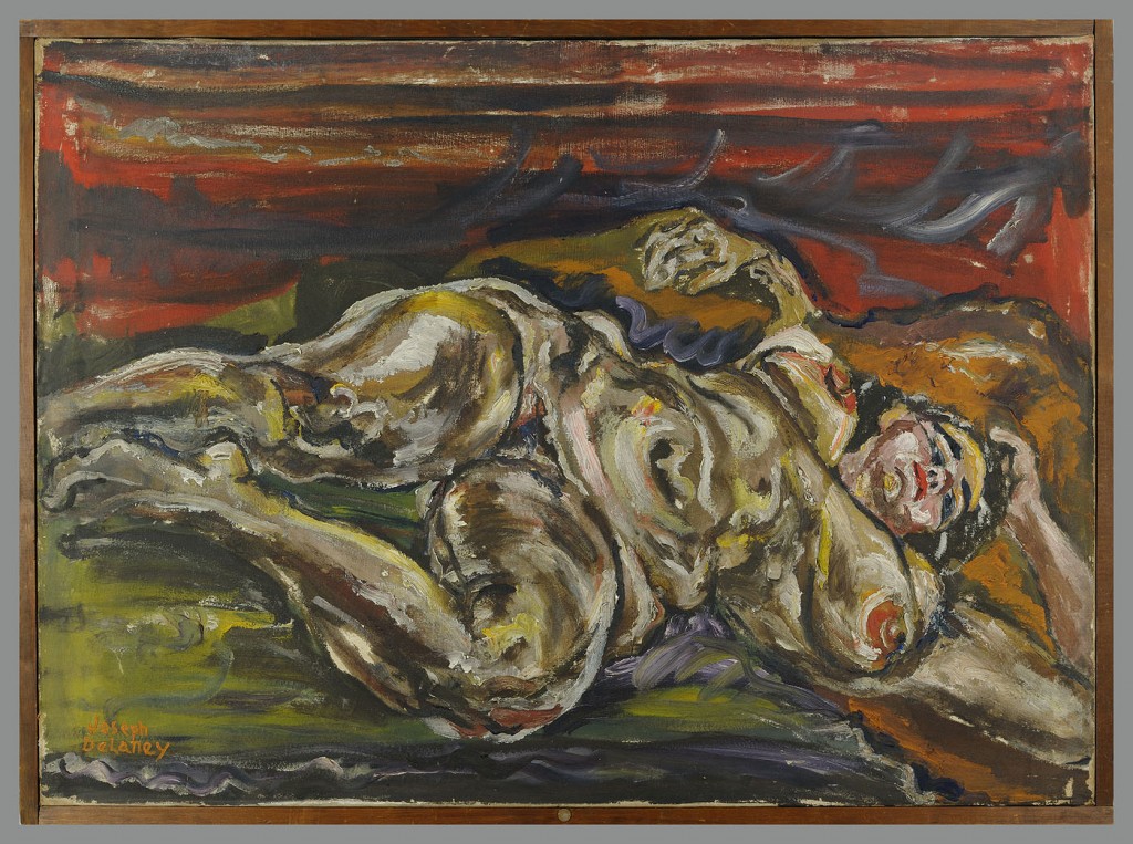 Lot 182: Joseph Delaney OIl on Canvas of Female Nude