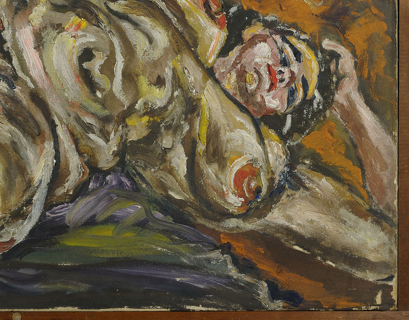 Lot 182: Joseph Delaney OIl on Canvas of Female Nude 