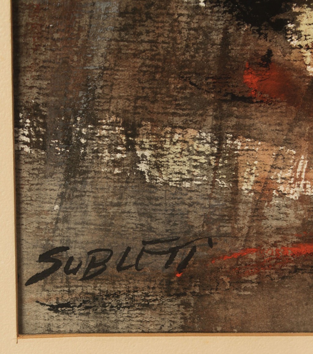 Lot 186: Carl Sublett Oil On Board, Abstract