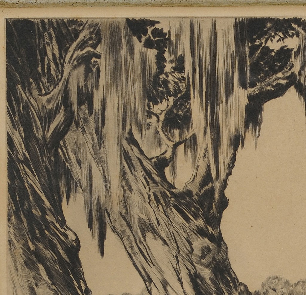 Lot 189: Alfred Hutty drypoint, Deep South