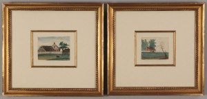 Lot 192: Two George W. Sully watercolors, Southern Landscap