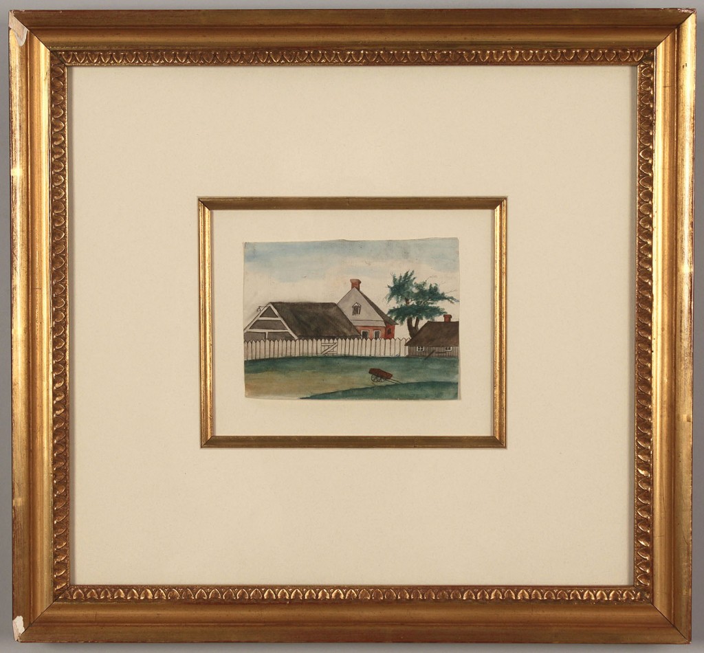 Lot 192: Two George W. Sully watercolors, Southern Landscap