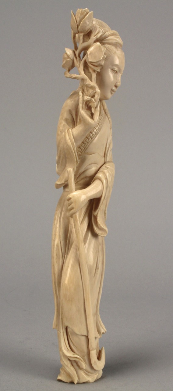 Lot 209: Chinese Carved Ivory Figure of Quan Yin