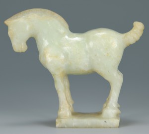 Lot 213: Chinese Carved Hardstone Horse