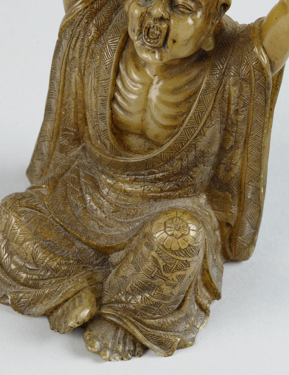 Lot 224: Chinese Carved Shoushan Lohan "Pantha the Elder"