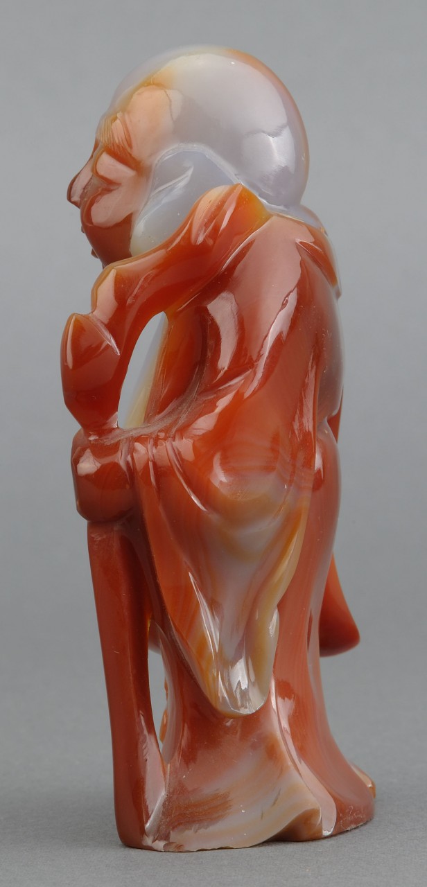 Lot 230: 2 Chinese Carved Agate Figures