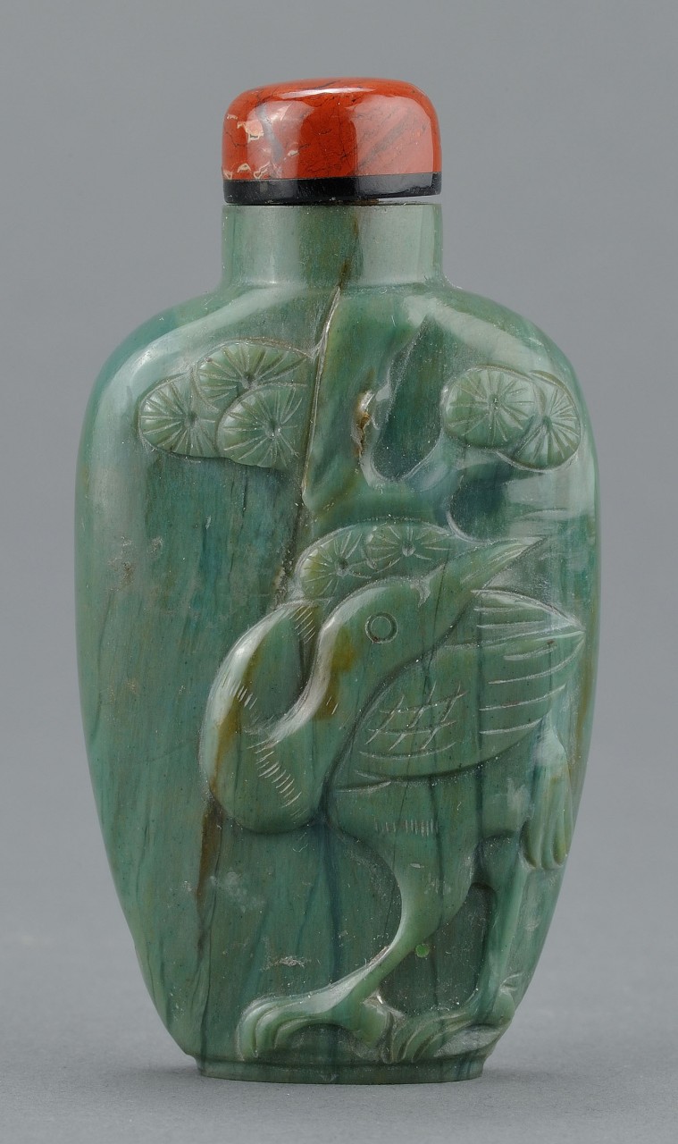 Lot 240: Chinese Carved Jasper Snuff Bottle