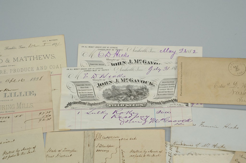 Lot 275: Hicks Family of Nashville archive inc. maps