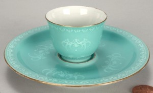 Lot 27: Chinese Porcelain Sake Cup and Saucer
