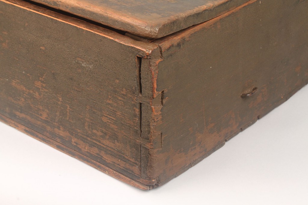 Lot 294: Painted Southern Carriage box, dovetailed