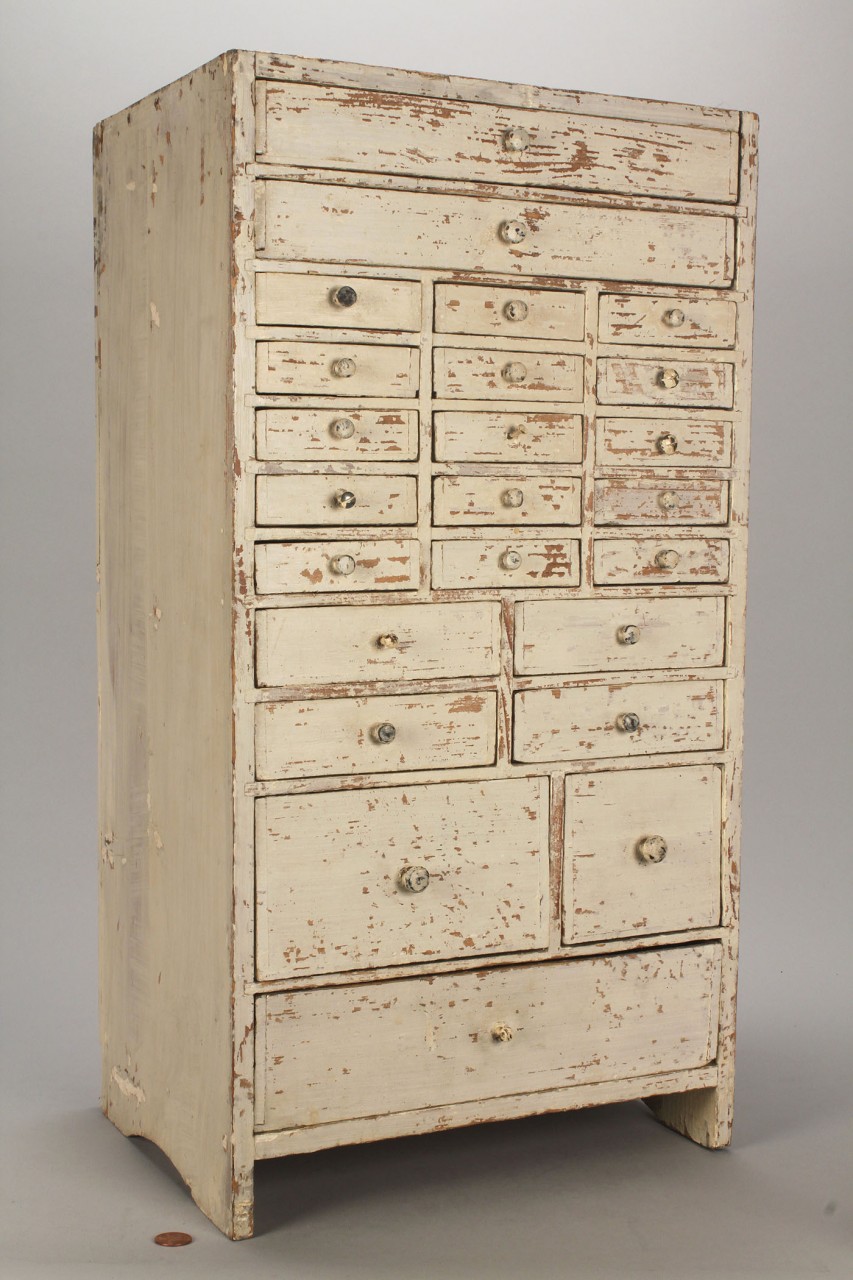 Lot 298: Painted apothecary chest