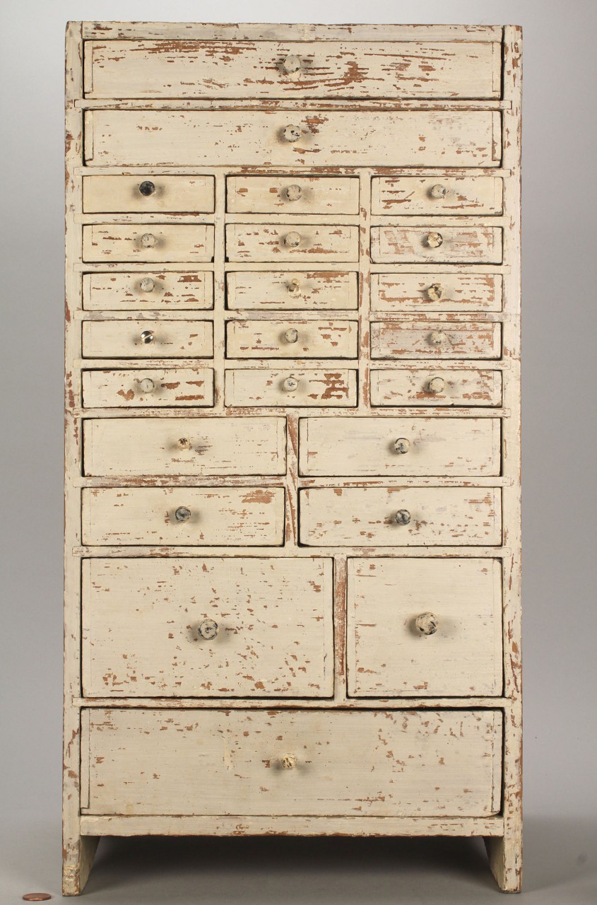 Lot 298: Painted apothecary chest