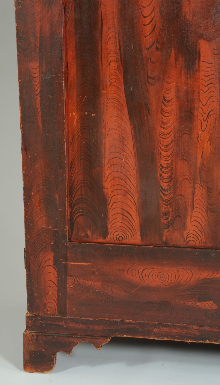Lot 301: Grain painted wardrobe or Armoire, poss. Southern