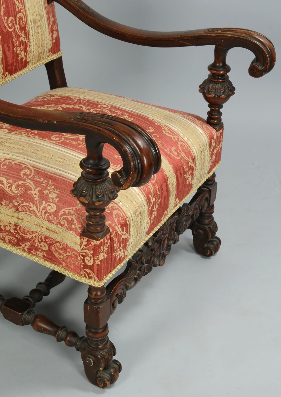 Lot 308: Continental Baroque style armchair