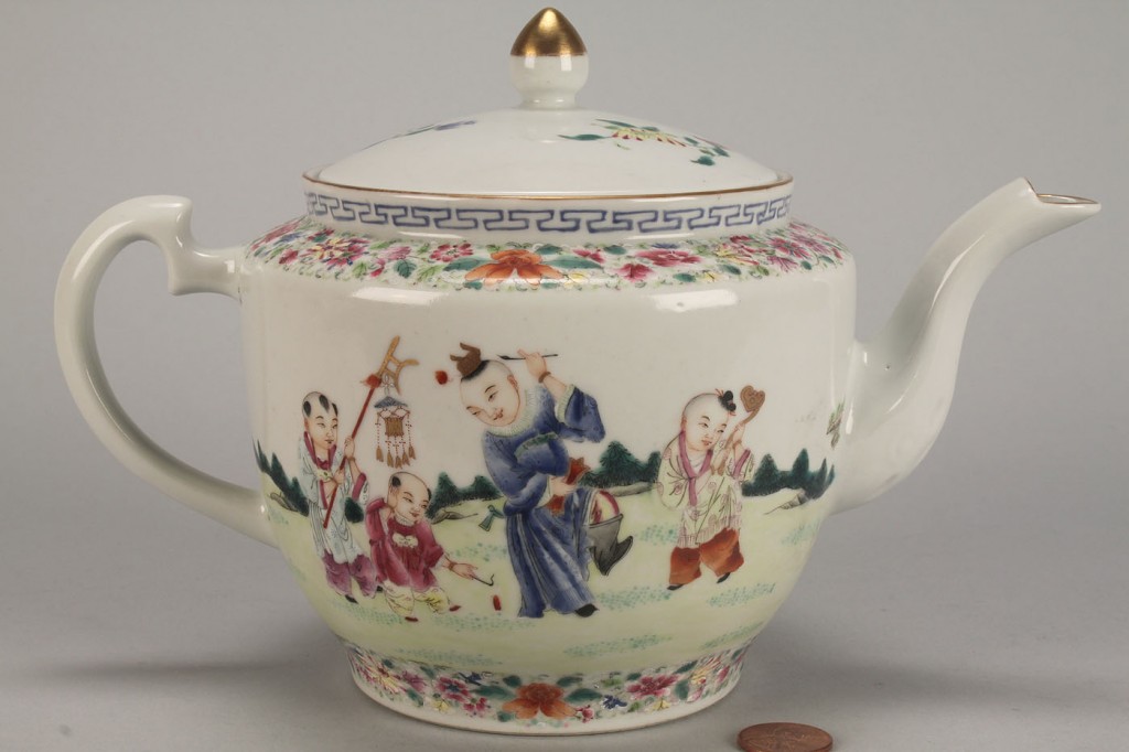 Lot 30: Chinese Famille Rose Teapot