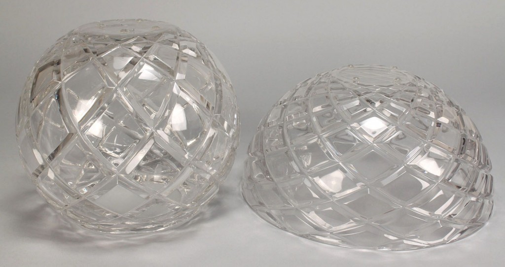 Lot 342: 2 signed Tiffany crystal bowls
