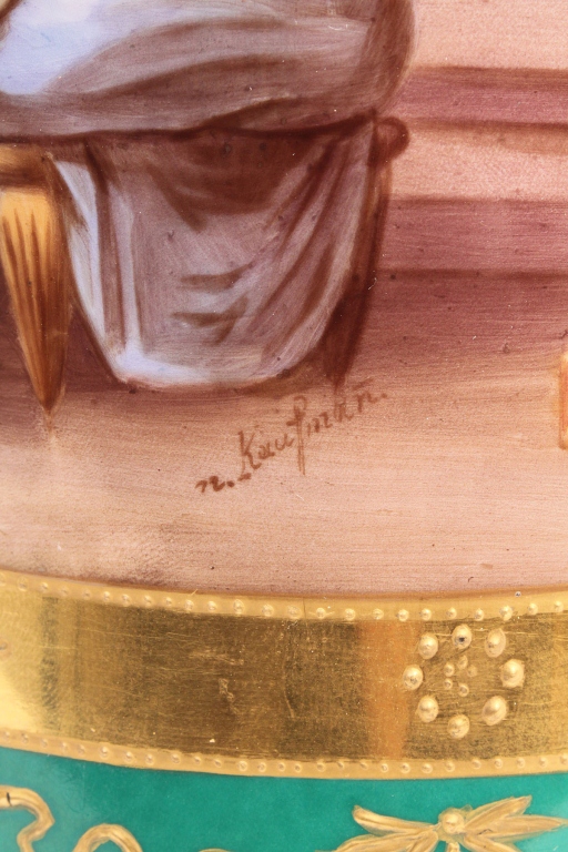 Lot 346: KPM Classical Vase w/ Painted Scenes