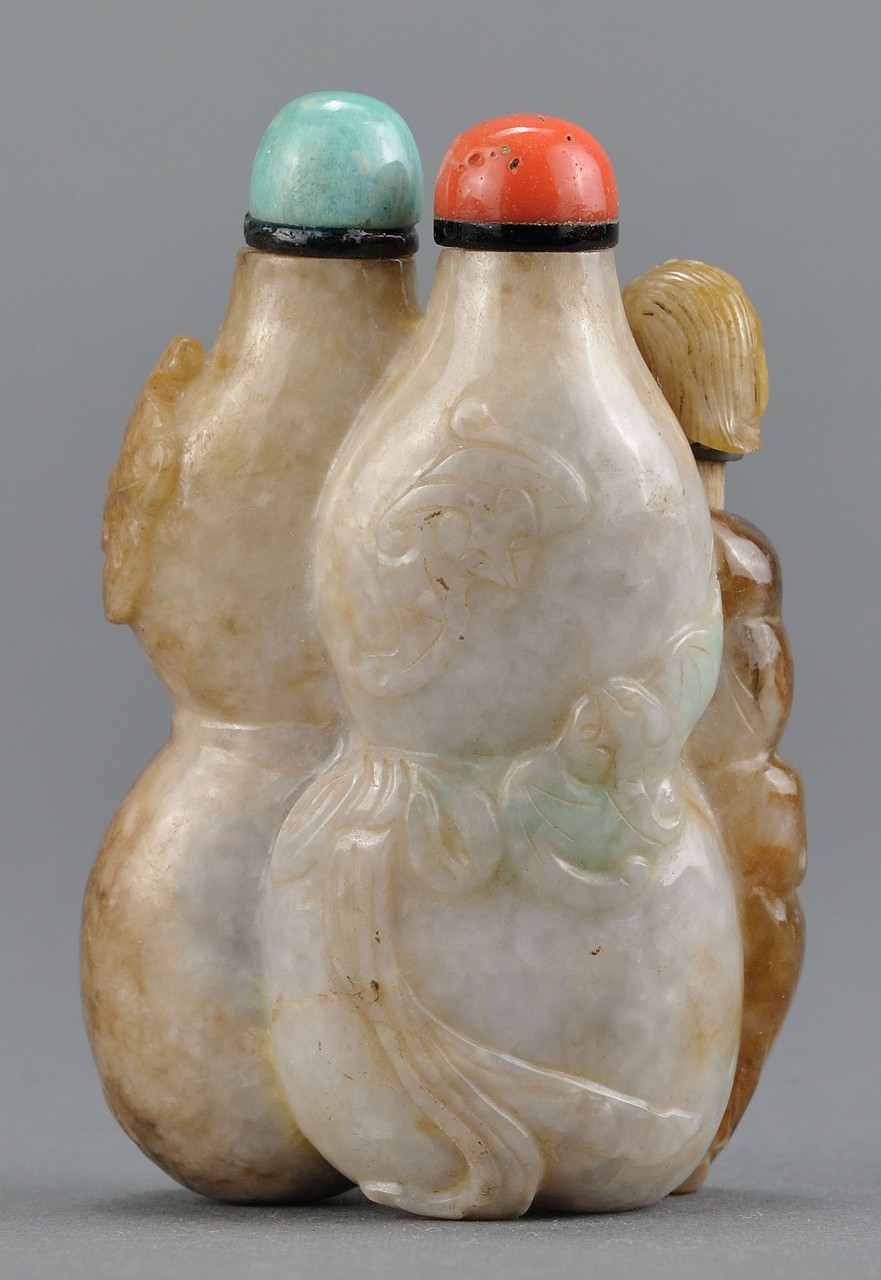 Lot 3: Chinese Carved Jade Triple Bottle Shape