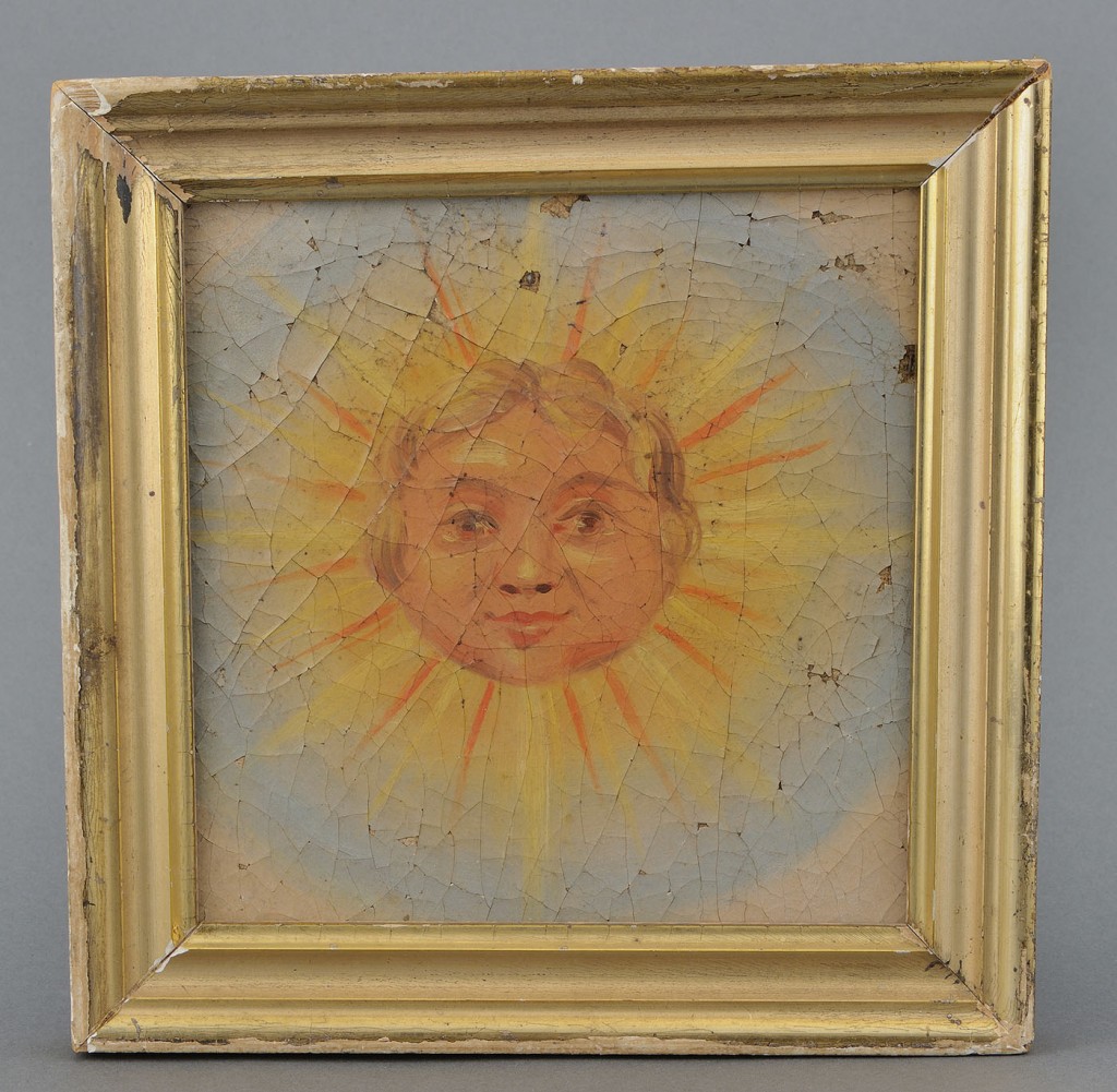 Lot 401: Masonic sun and moon paintings