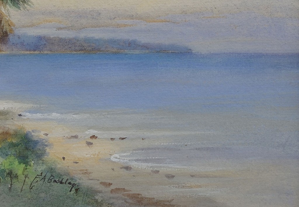 Lot 409: F.A. Bradley coastal watercolor