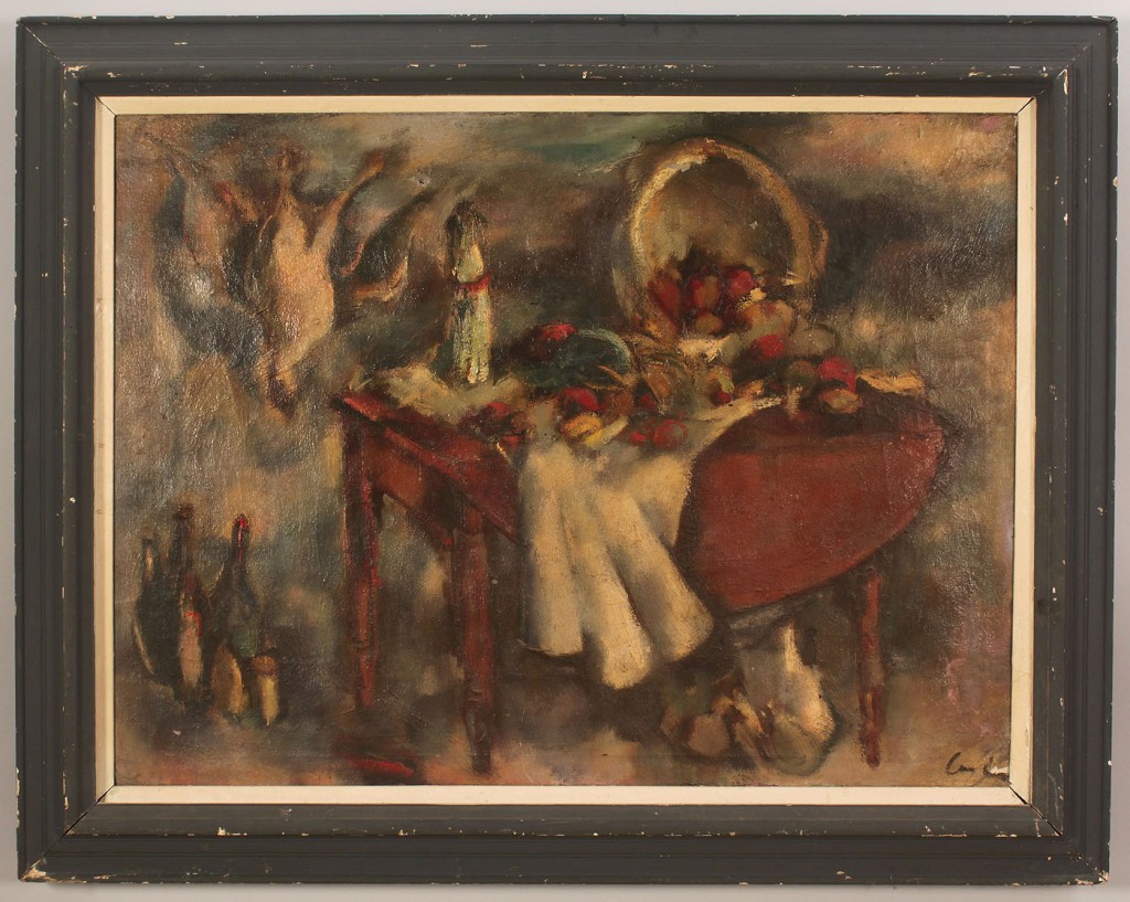 Lot 427: Charles Cagle still life, oil on canvas
