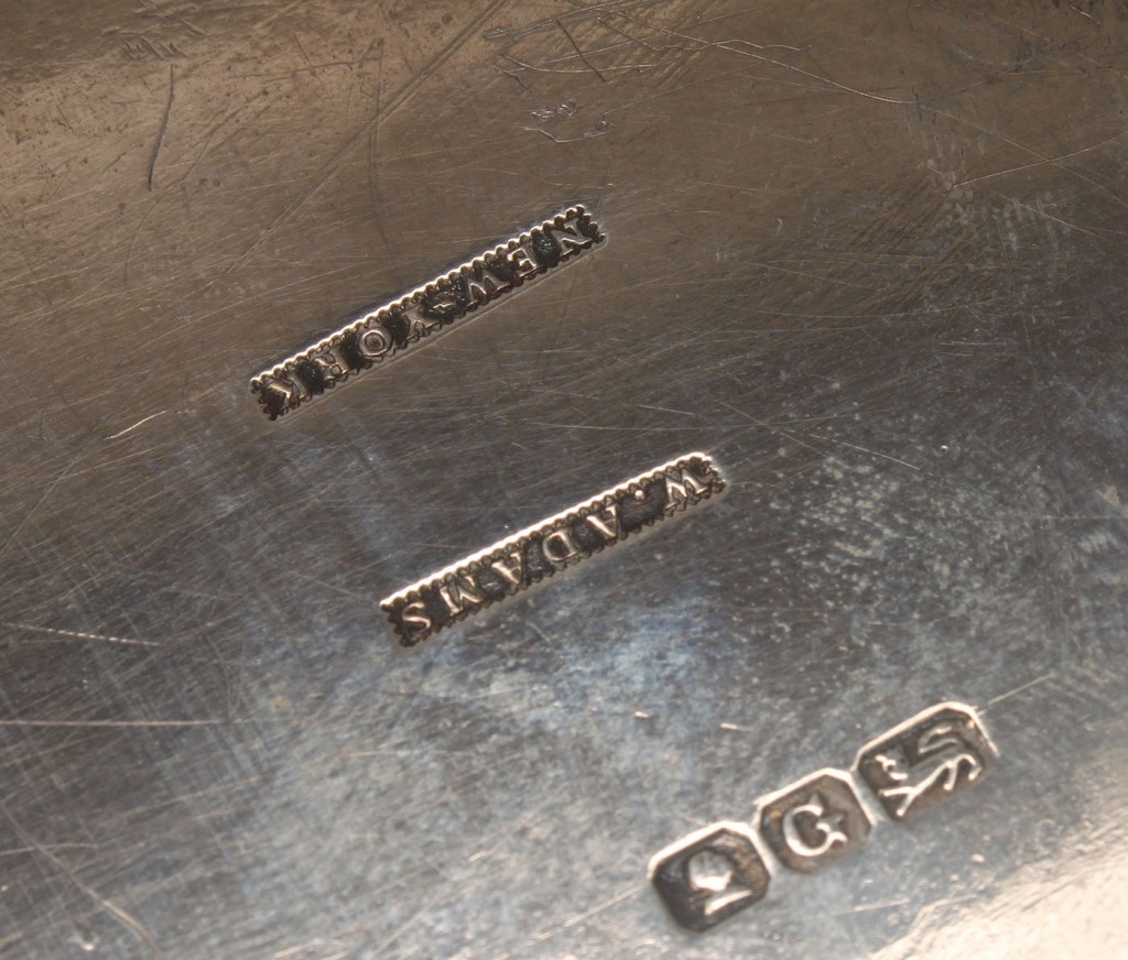 Lot 42: NY Coin Silver Tray, insc. Moses Taylor
