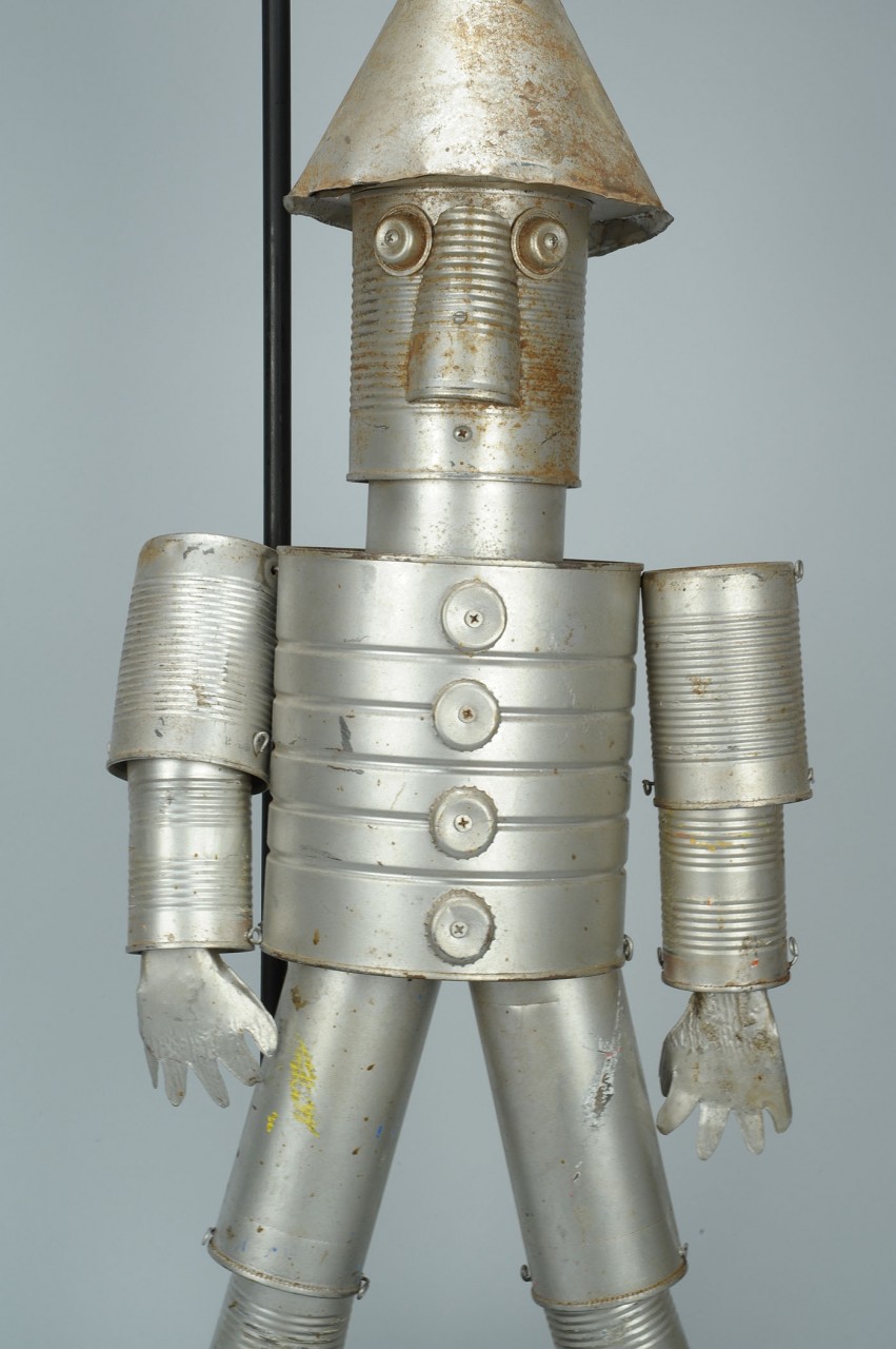 Lot 439: Folk art tin man or robot