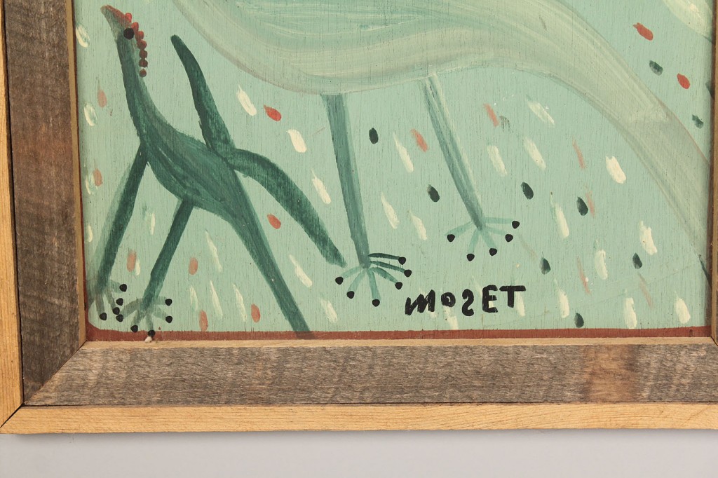 Lot 443: 2 Mose Tolliver Paintings, outsider art