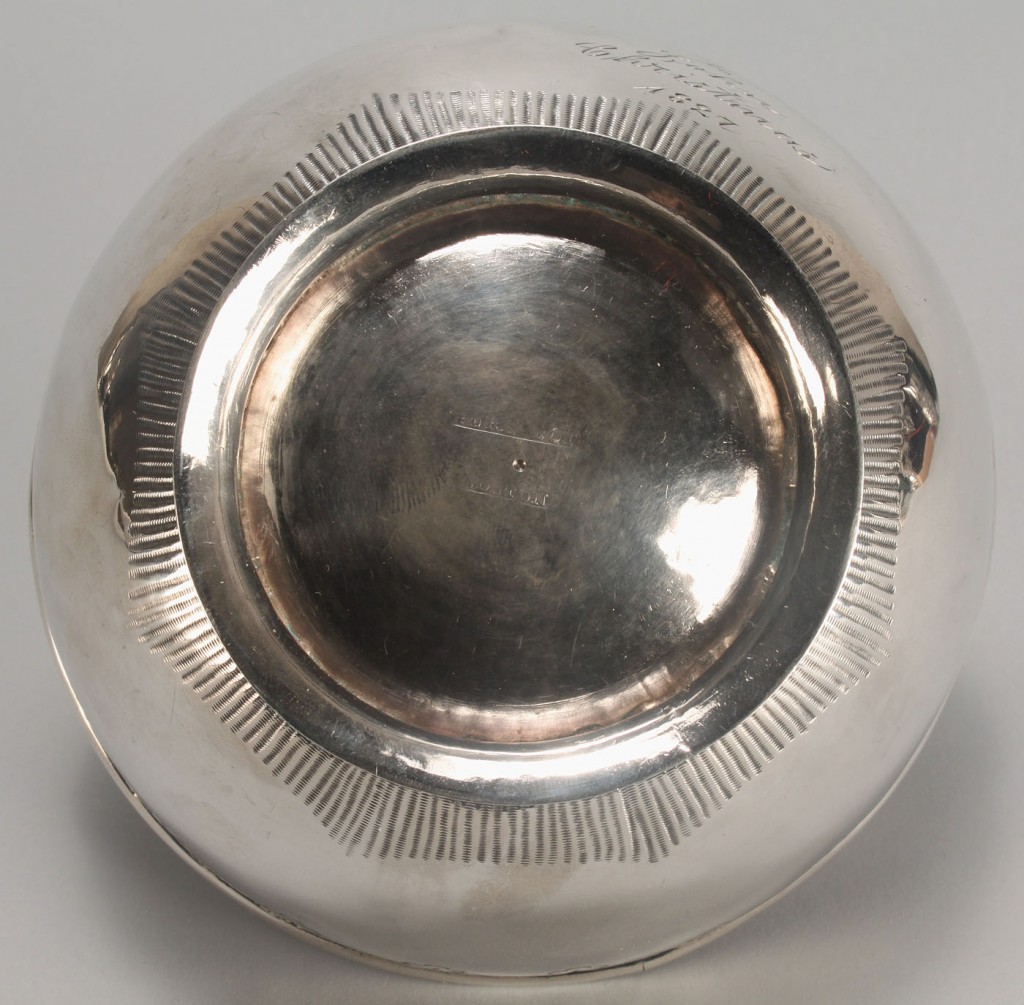 Lot 44: Boston Federal coin silver bowl