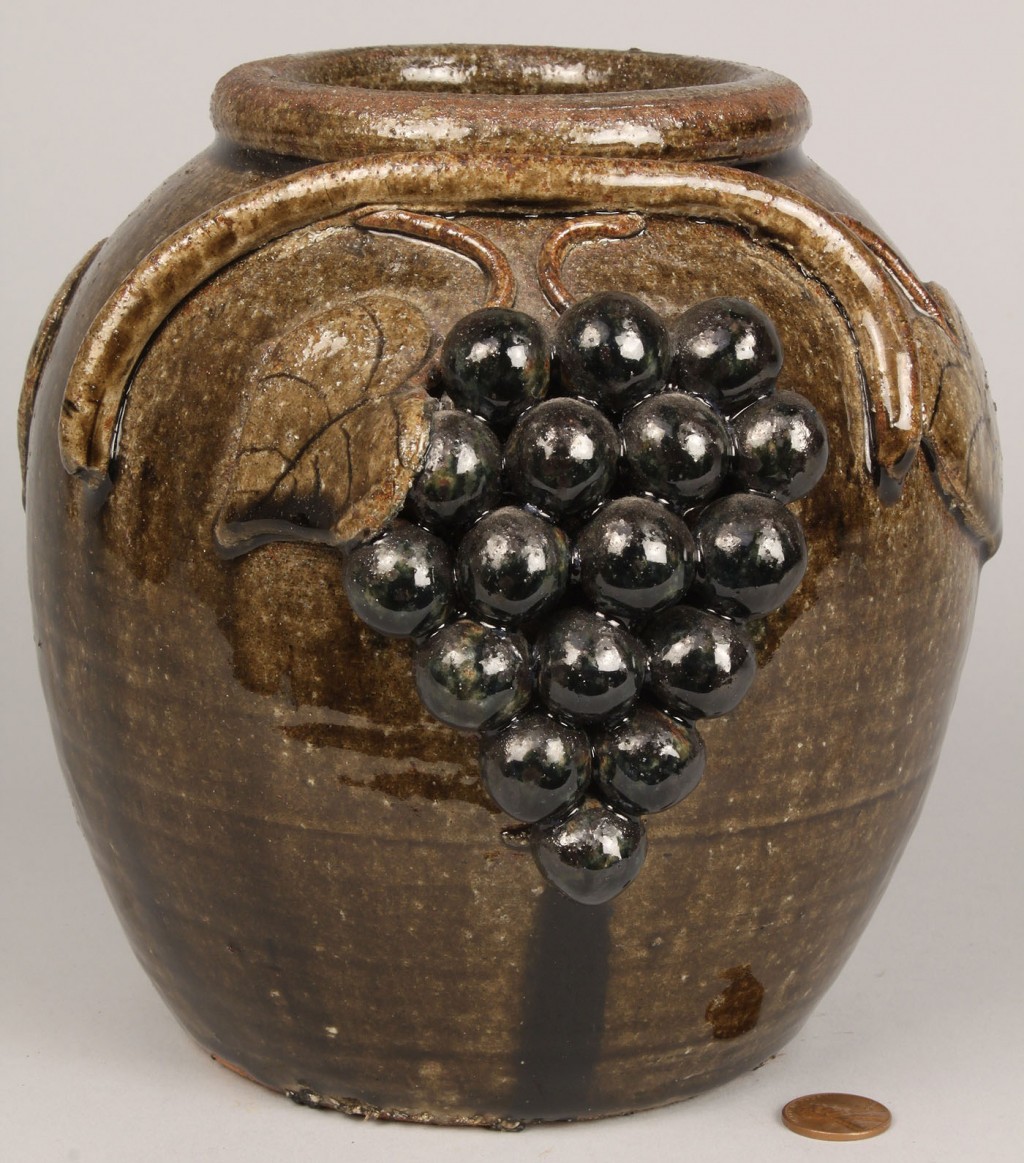Lot 454: Edwin Meaders jar and Lanier Meaders pitcher